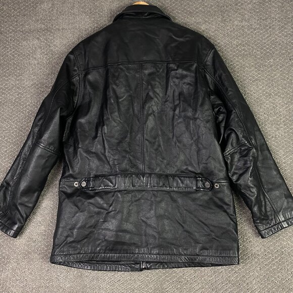 Vintage Wilsons M Julilan Leather Jacket Men's Small Black Full Zip Up Liner - Picture 5 of 15